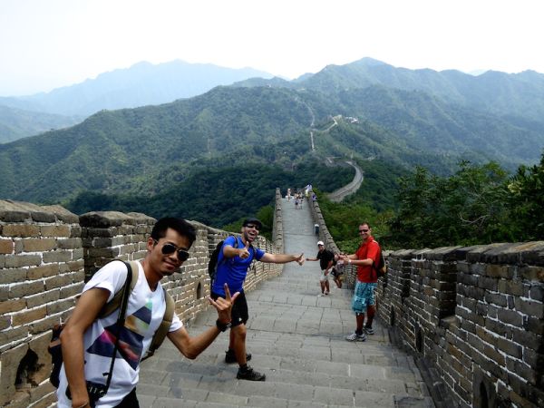 Muraille de Chine de Mutianyu Photo de groupe sur la muraille de Chine de Mutianyu