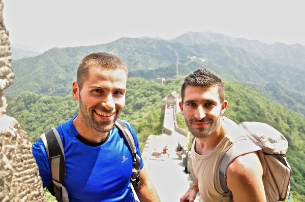 Les nomadic boys à Mutianyu Les nomadic boys à Mutianyu