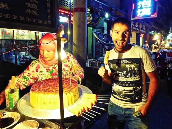 Gui hua gao dessert à base de riz gluant Gui hua gao, dessert à base de riz gluant dans le quartier musulman de Xi'an