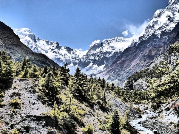 Annapurna IV Vue sur le Mont annapurna quatre
