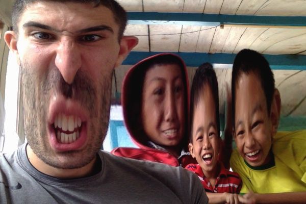 Morphing sur un apple morphing sur un apple avec des enfants