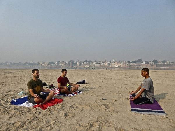 Sunrise yoga with Vishnu Sunrise yoga with Vishnu