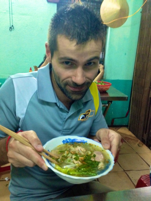 Sebastien's first Pho in Saigon