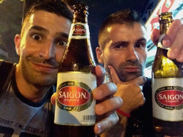 Our Saigon beer selfie