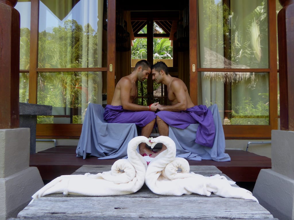Nomadic Boys Lovers Ritual Langkawi Malaysia Nomadic Boys gay couple traveling in Asia Langkawi Malaysia