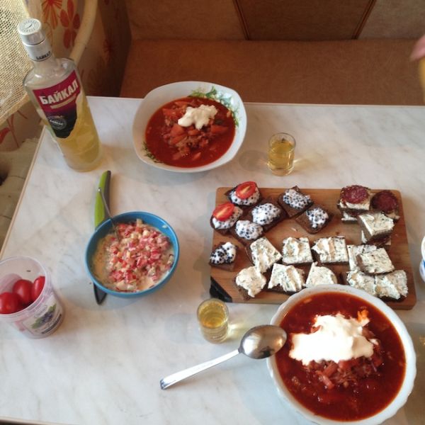 Home made recipe for Russian Borscht soup