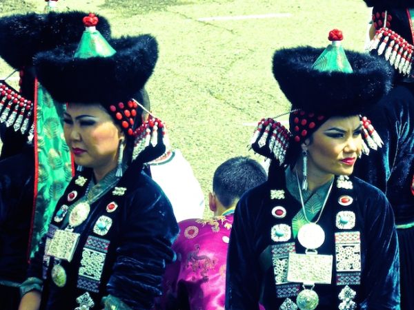 Costumes at Naadam festival's opening ceremony