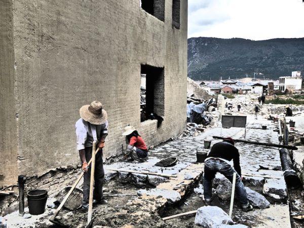 Shangri-La's old town today being rebuilt Shangri-La's old town today being rebuilt