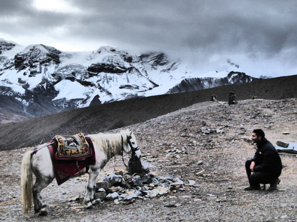 Crossing Thorong La Pass on the Annapurna Circuit Crossing Thorong La Pass on the Annapurna Circuit - the view from 5,000m