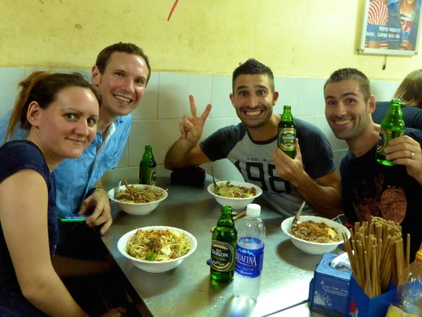 Dinner with Amy and Andrew of Our Big Fat Travel Adventure gay travel bloggers nomadic boys with Our Big Fat Travel Adventure