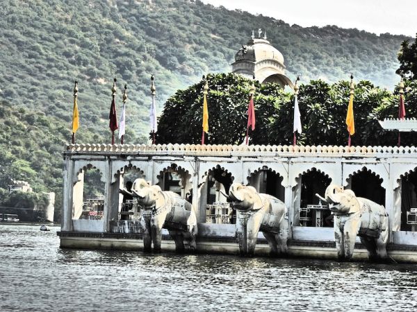 The Lake Palace island in Udaipur The Lake Palace island in Udaipur