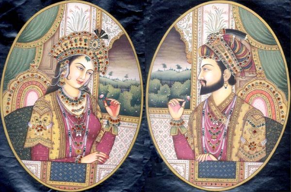 Shah Jahan with his wife Mumtaz Mahal Shah Jahan with his wife Mumtaz Mahal