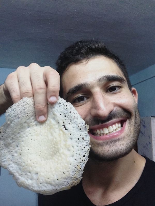 A freshly made palappam A freshly made palappam