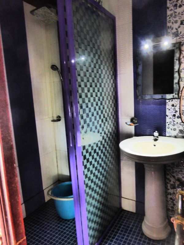 The bathroom of our house boat The bathroom of our house boat