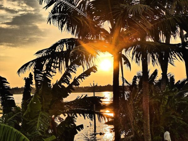 Sunset over the backwaters of Kerala Sunset over the backwaters of Kerala