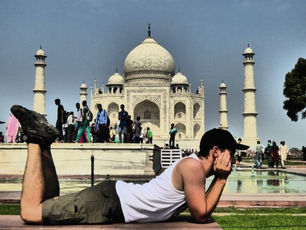Seb osing by Taj Mahal Love hate India magnificent temples Taj Mahal in Agra