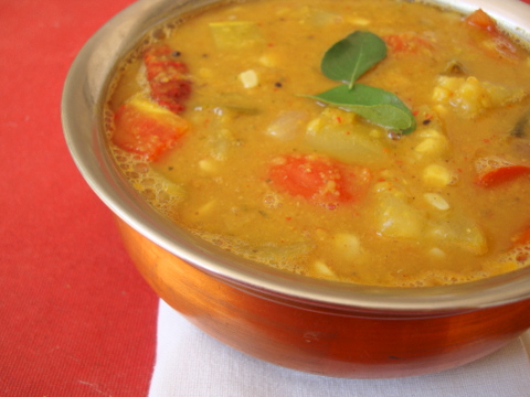 Freshly made sambar Freshly made sambar