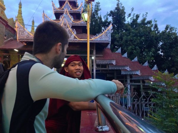 Sebastien and Dhamma at Mandalay Hill Sebastien and Dhamma at Mandalay Hill