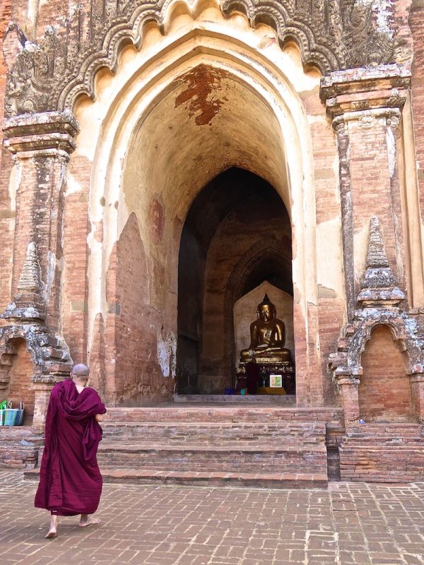 A monk at the Dhammayangyi temple of Bagan A monk at the Dhammayangyi temple of Bagan