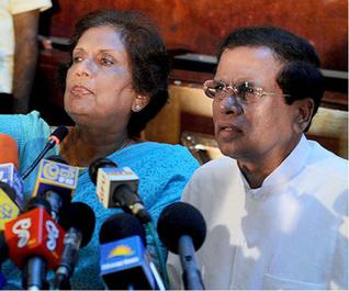 Kumaratunga with President Sirisena Kumaratunga with President Sirisena