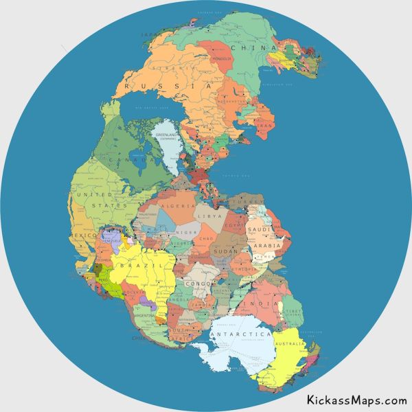 Map of old Earth: Pangea Map of old Earth: Pangea