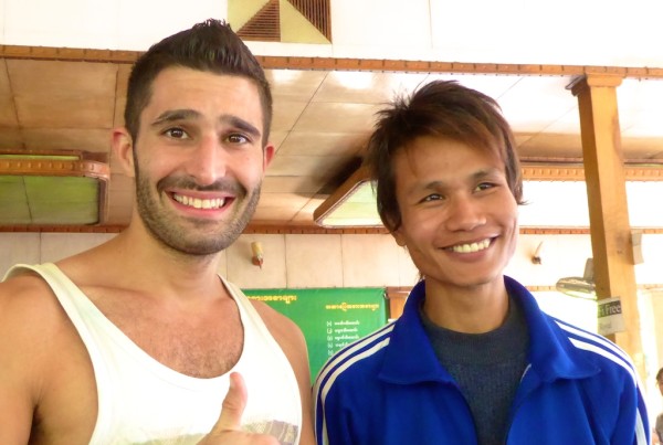 Stefan with Burmese boy with lovely teeth Stefan with Burmese boy with lovely teeth
