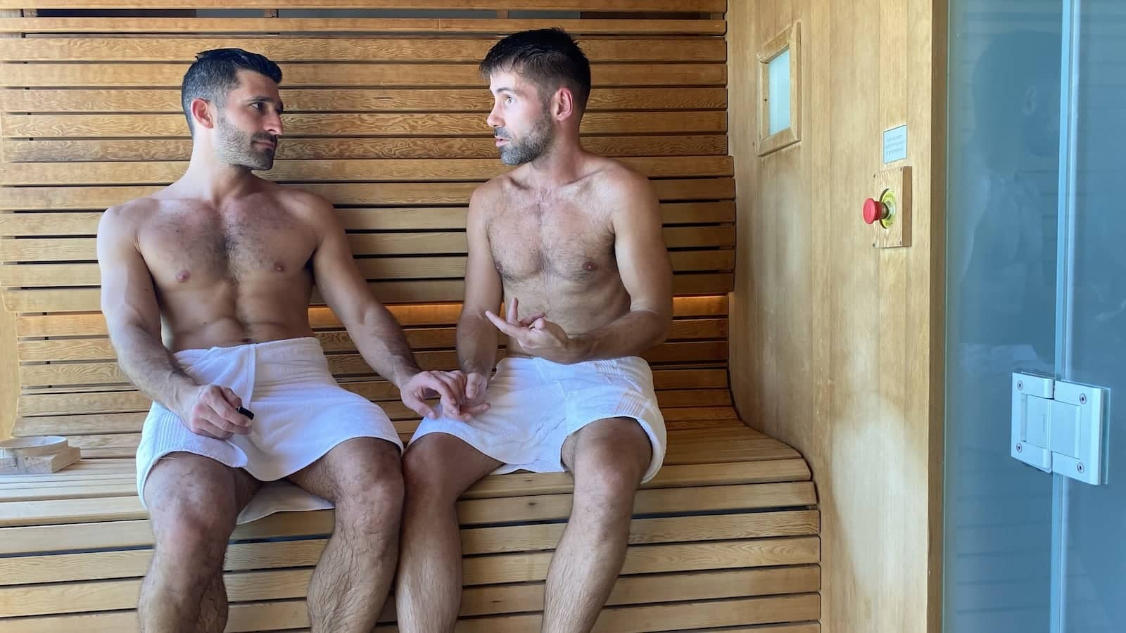 Gay couple in Bangkok gay sauna