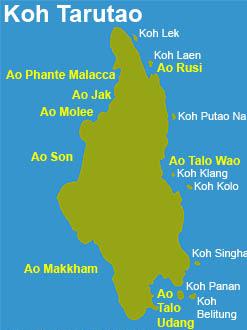 Koh Tarutao map