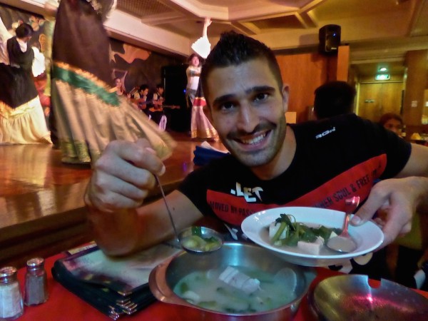 Stefan serving pork sinigang Stefan serving pork sinigang