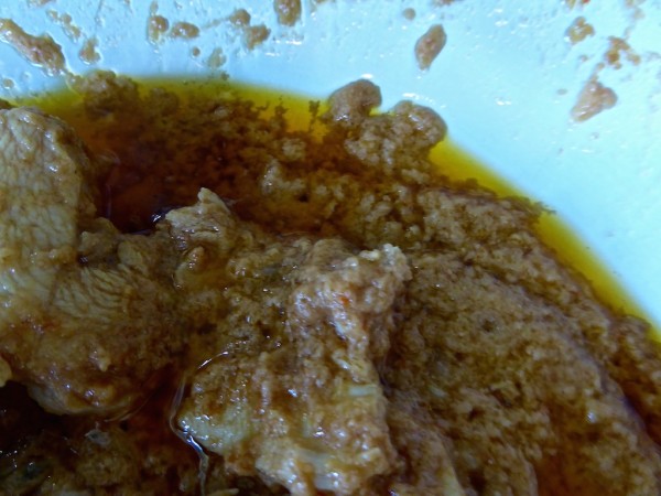 Oil breaks and chicken rendang is ready Oil breaks and chicken rendang is ready