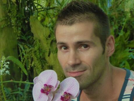 Sebastien at the Singapore National Orchid Garden
