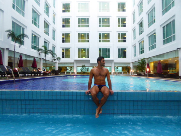 Stefan at the Soluxe Hotel pool Stefan at the Soluxe Hotel pool
