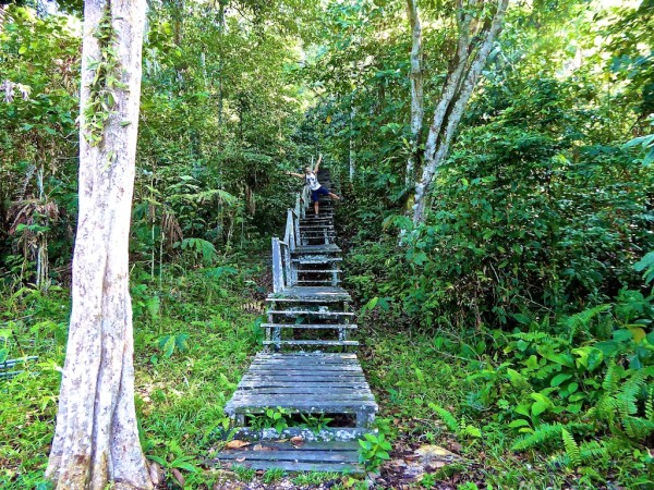 Stairs of The Last Frontier Resort