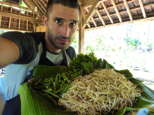 Ingredients Indonesian sayur urap Stef Vegetable ingredients for Indonesian sayur urap