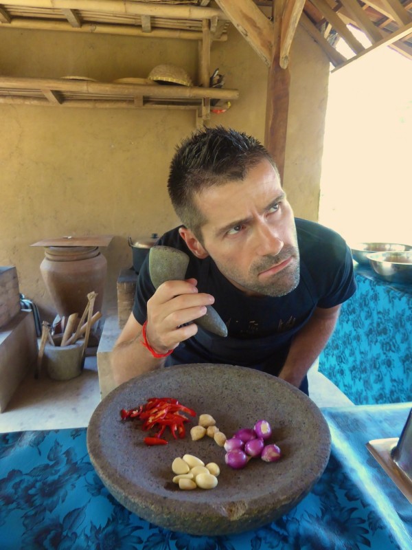Perkedel Jagung ingredients Seb Perkedel Jagung ingredients Seb pestle and mortar