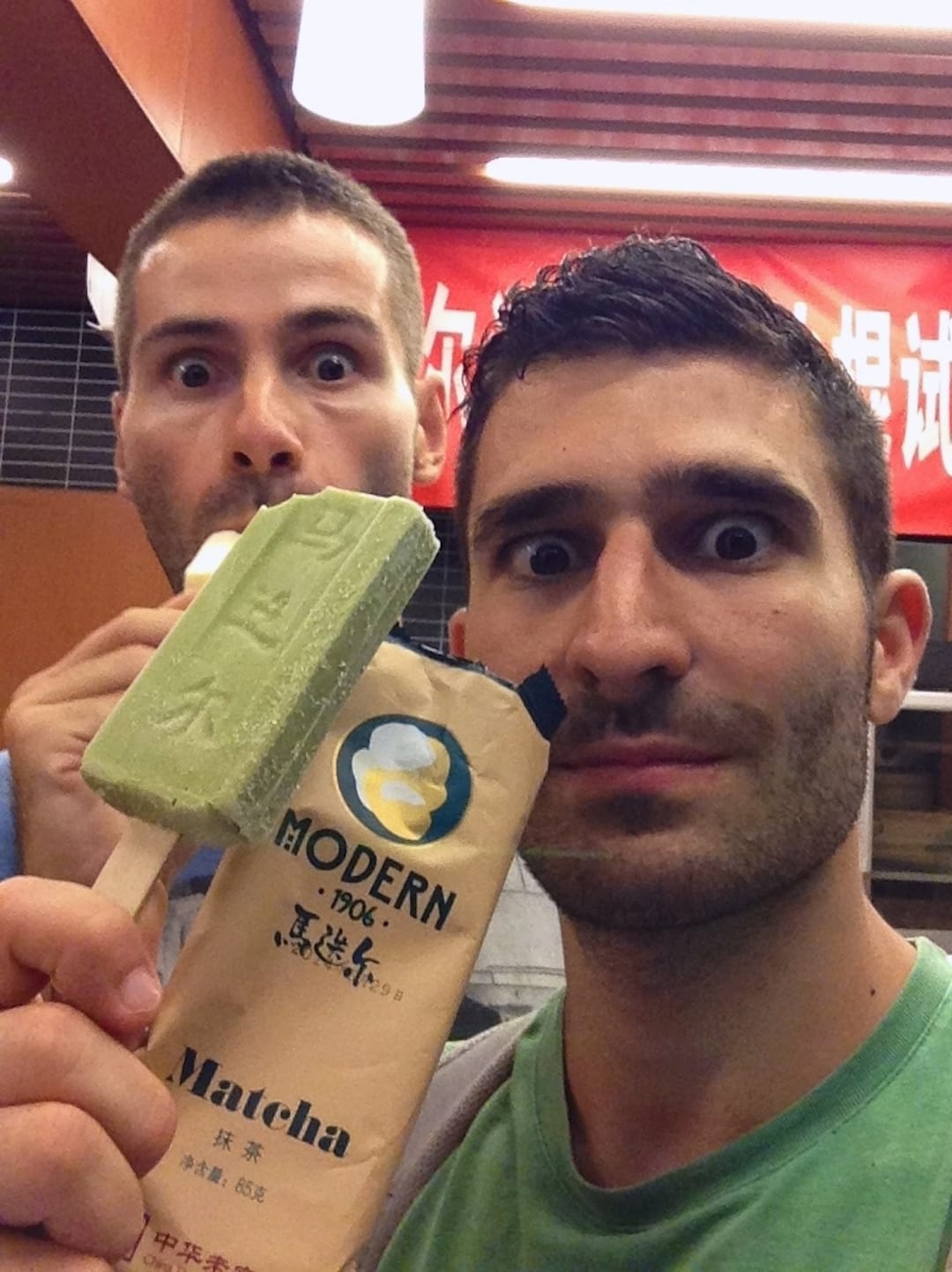 Matcha green tea ice lolly Stef Seb Matcha green tea flavour ice lolly best traditional food of Japan