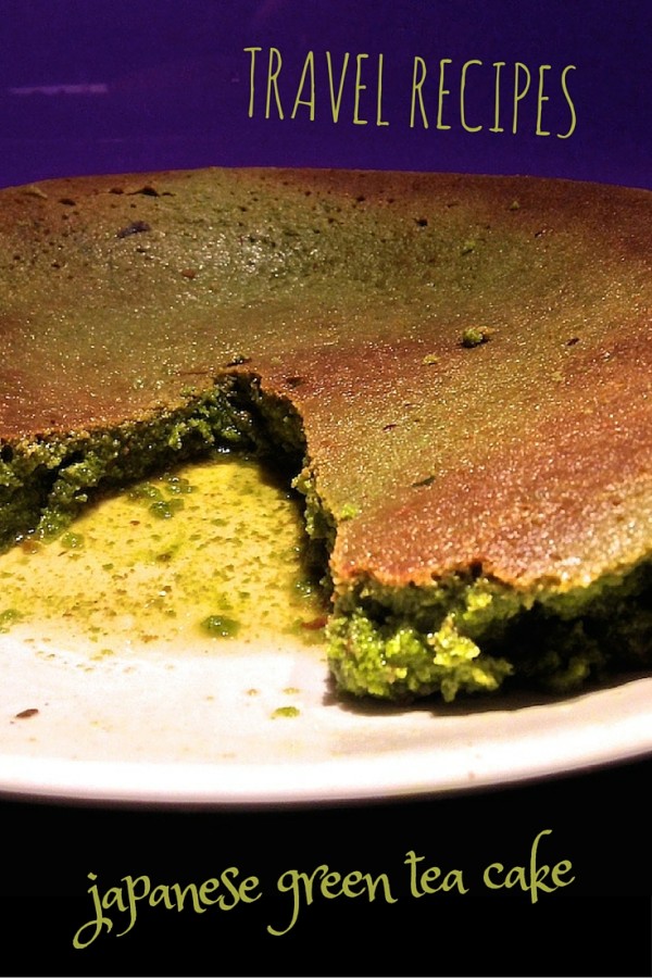 Our #travel #recipe for #Japanese green tea matcha powder based cake Japanese green tea cake recipe