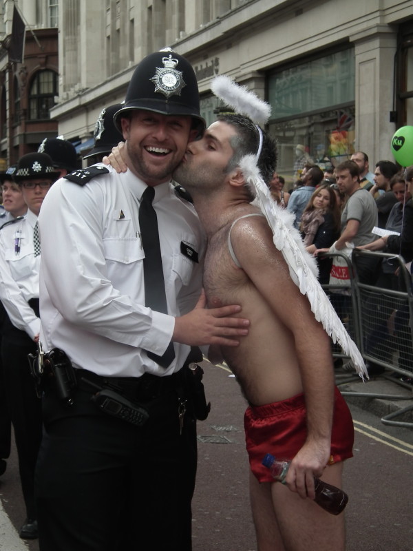 London is definitely much more gay friendly than India, at least for now
