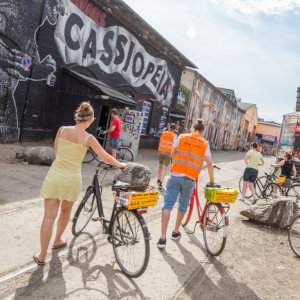 Explore the alternative neighbourhoods of Berlin on a fun bike tour.