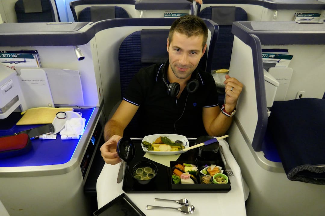 ANA business class review a la carte Japanese food options