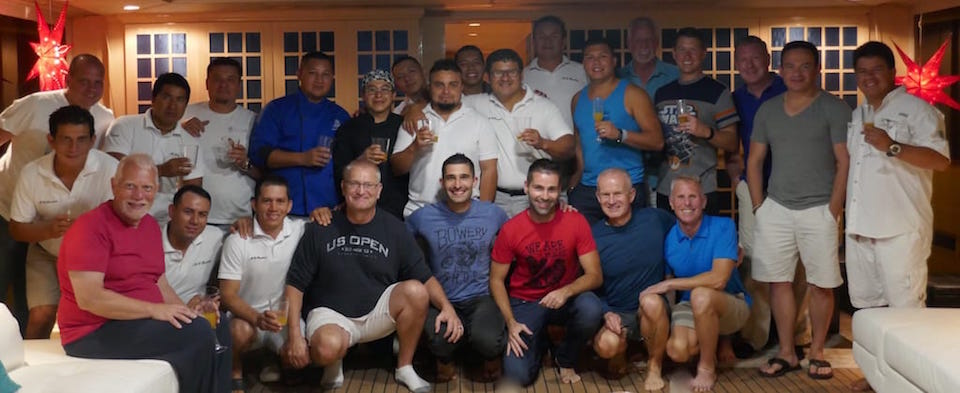 Passion staff and passengers Passion yacht staff gay cruise galapagos
