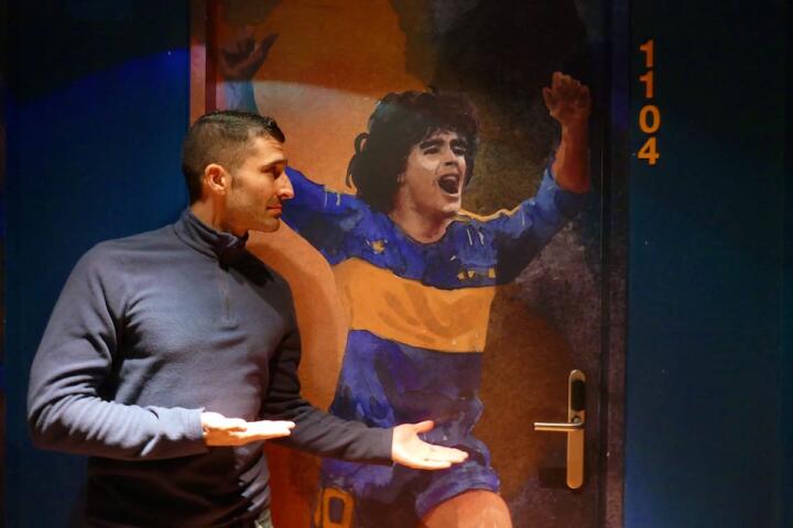 Hotel Boca in Buenos Aires pays homage to Diego Maradona with a room dedicated to him!