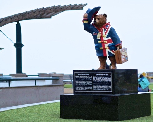 Paddington Bear statue in Miraflores Lima