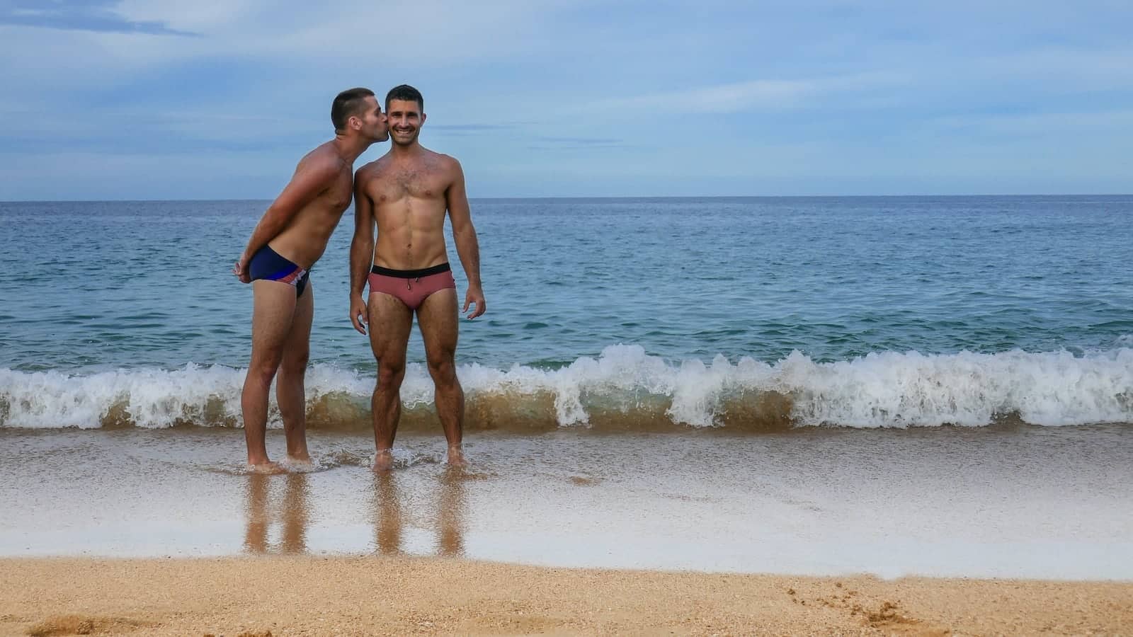 cute gay men in pose