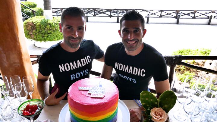 Puerto Vallarta gay pride nomadic boys rainbow cakes