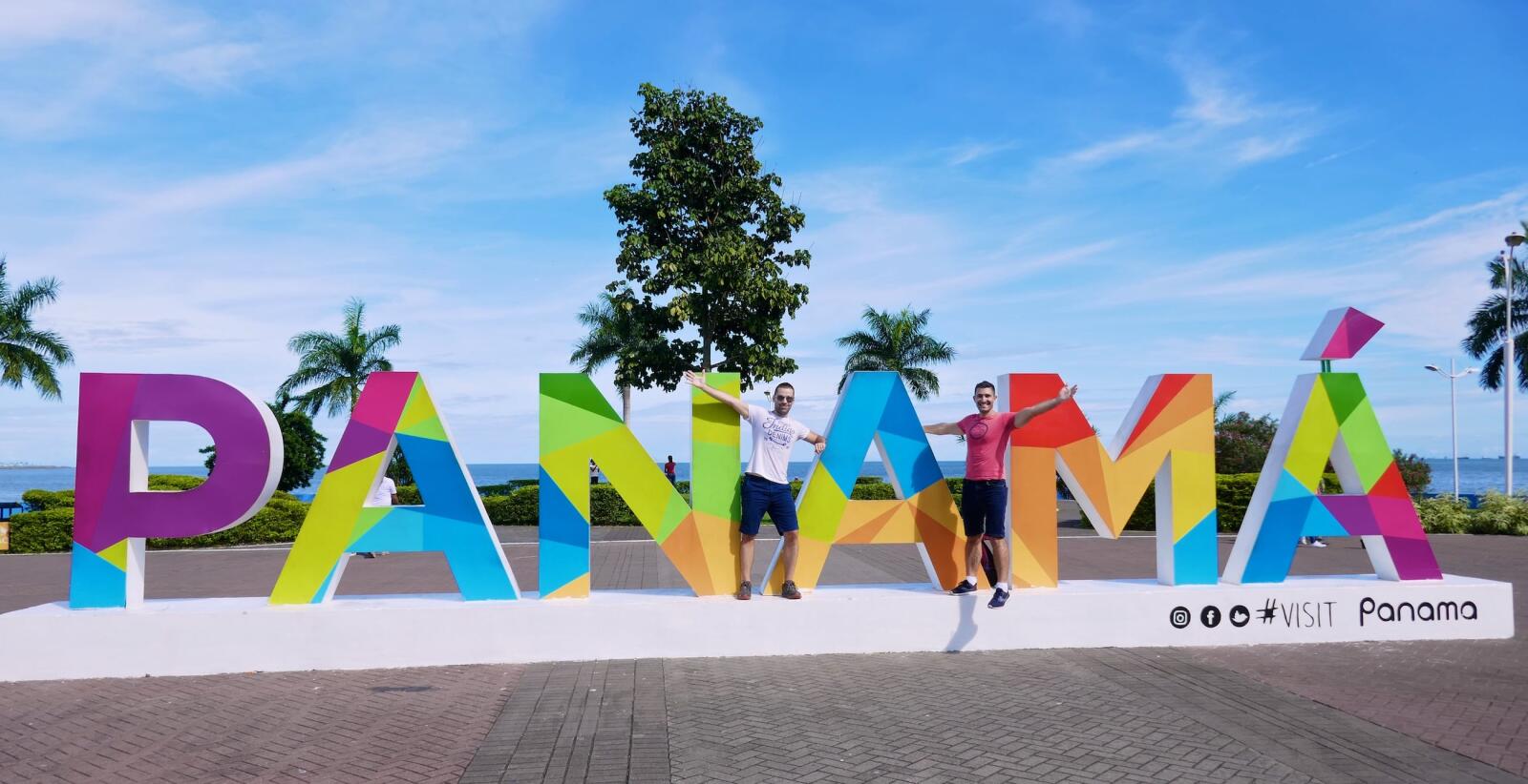 PANAMA sign on Avenida Balboa gay guide things to do