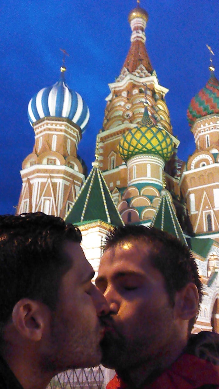 Is Russia safe for gay travellers Moscow Red Square kiss