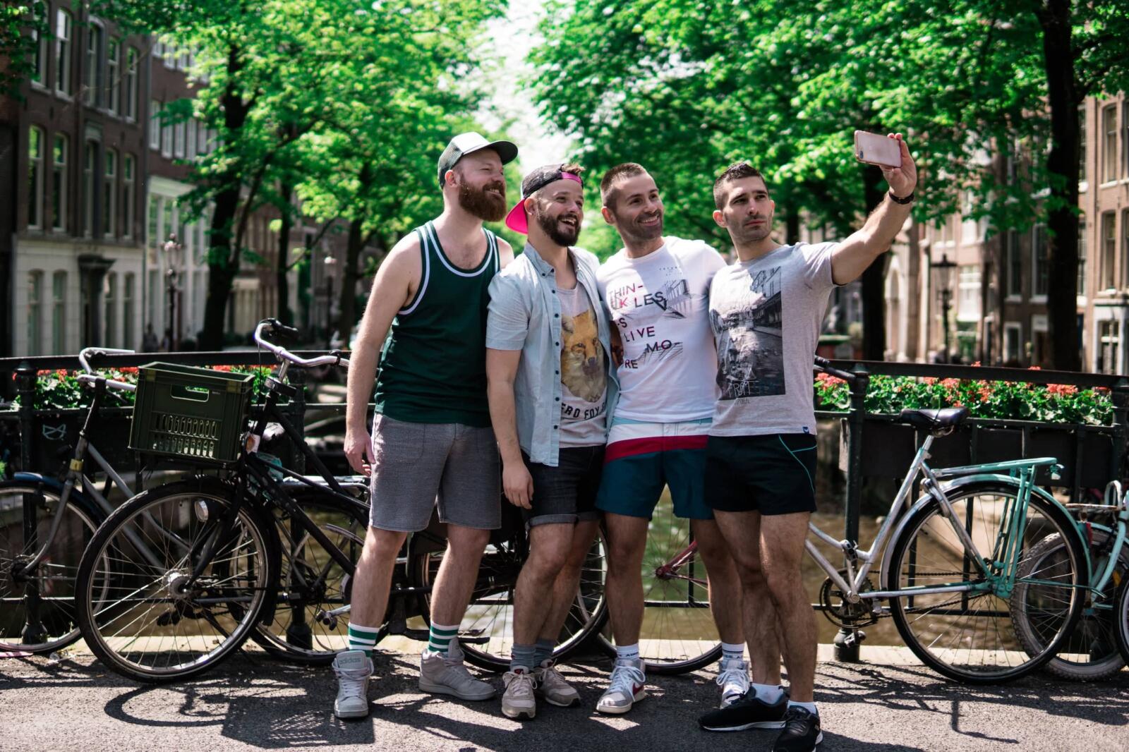 Going out with friends in Amsterdam