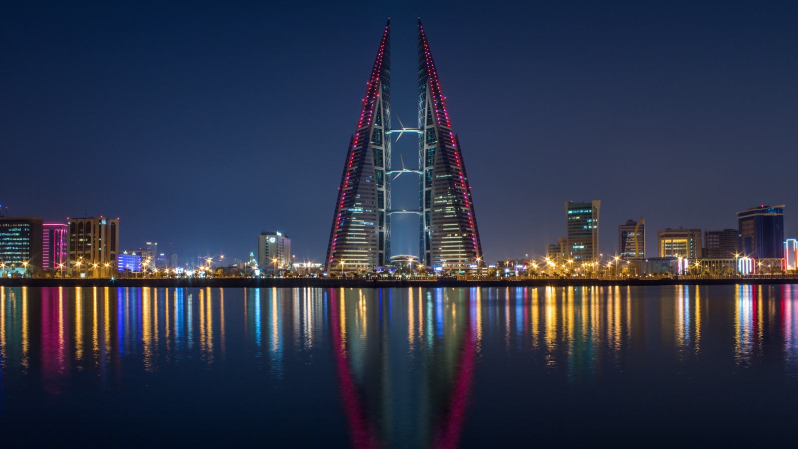 Bahrain by night, supposedly one of the most tolerant countries in the arab world 