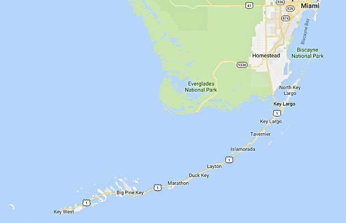 Show Map Of Florida Keys - Map of world